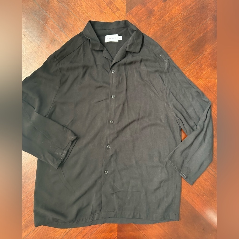 Topman Black Lightweight Shirt Jacket